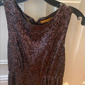 Alice and Olivia brown sequin dress